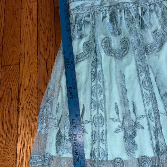 NWT Altar’d State Blue Mariska Lace Maxi Dress Sz Small - Picture 15 of 16